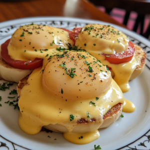 Delicious Classic Eggs Benedict for breakfast